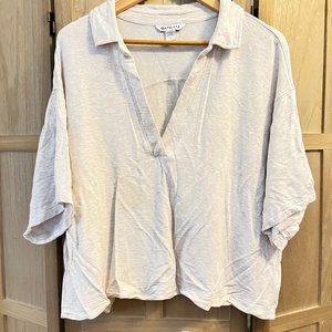 Athleta cropped short sleeve sweatshirt, size Large